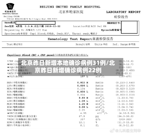 北京昨日新增本地确诊病例31例/北京昨日新增确诊病例22例-第3张图片