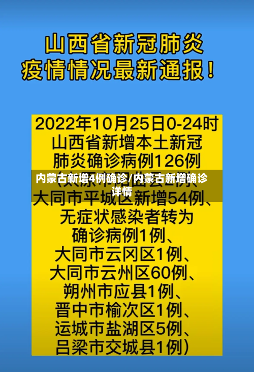 内蒙古新增4例确诊/内蒙古新增确诊详情