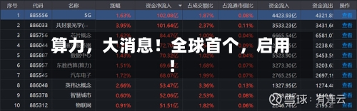 算力，大消息！全球首个	，启用！-第2张图片