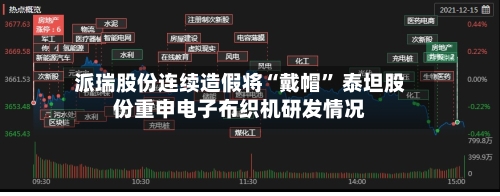 派瑞股份连续造假将“戴帽” 泰坦股份重申电子布织机研发情况
