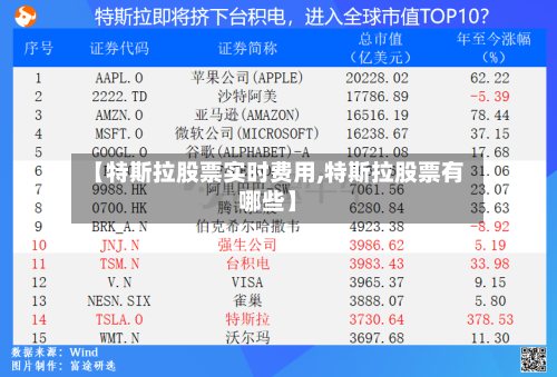 【特斯拉股票实时费用,特斯拉股票有哪些】