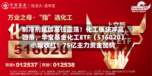 制冷剂延续高位震荡！化工板块冲高回落，华宝基金化工ETF（516020）小幅收红！75亿主力资金加码-第3张图片