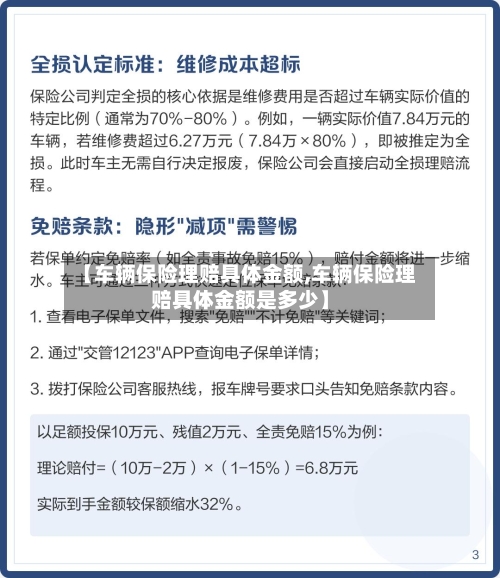 【车辆保险理赔具体金额,车辆保险理赔具体金额是多少】-第2张图片