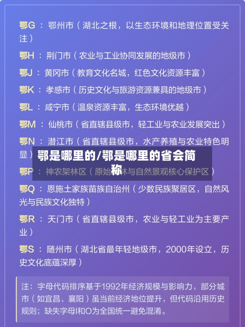 鄂是哪里的/鄂是哪里的省会简称-第2张图片