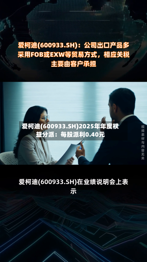 爱柯迪(600933.SH)2025年年度权益分派:每股派利0.40元