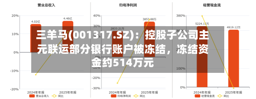 三羊马(001317.SZ)：控股子公司主元联运部分银行账户被冻结，冻结资金约514万元-第2张图片